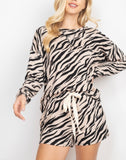 Zebra Lounger Short Set
