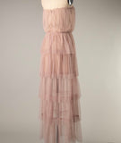 Blush Tulle Layered Maxi Dress