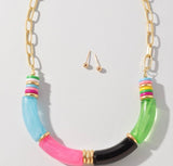 Multi Color Tube Necklace
