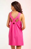 Hot Pink Quilted Strap Mini Dress