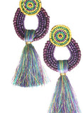 Statement Fringe Mardi Gras Earrings