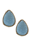 Teardrop Druzy Stone Earrings