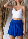 Royal Blue Flowy Gauze Shorts