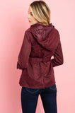 Burgundy Hooded Jacket