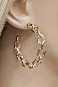 Chain link Hoop Earrings