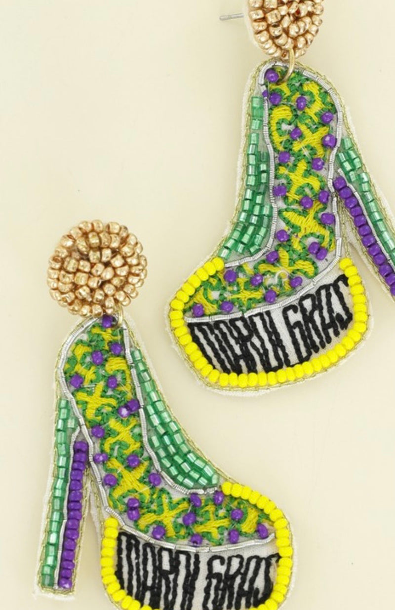 Mardi Gras Stiletto Earrings