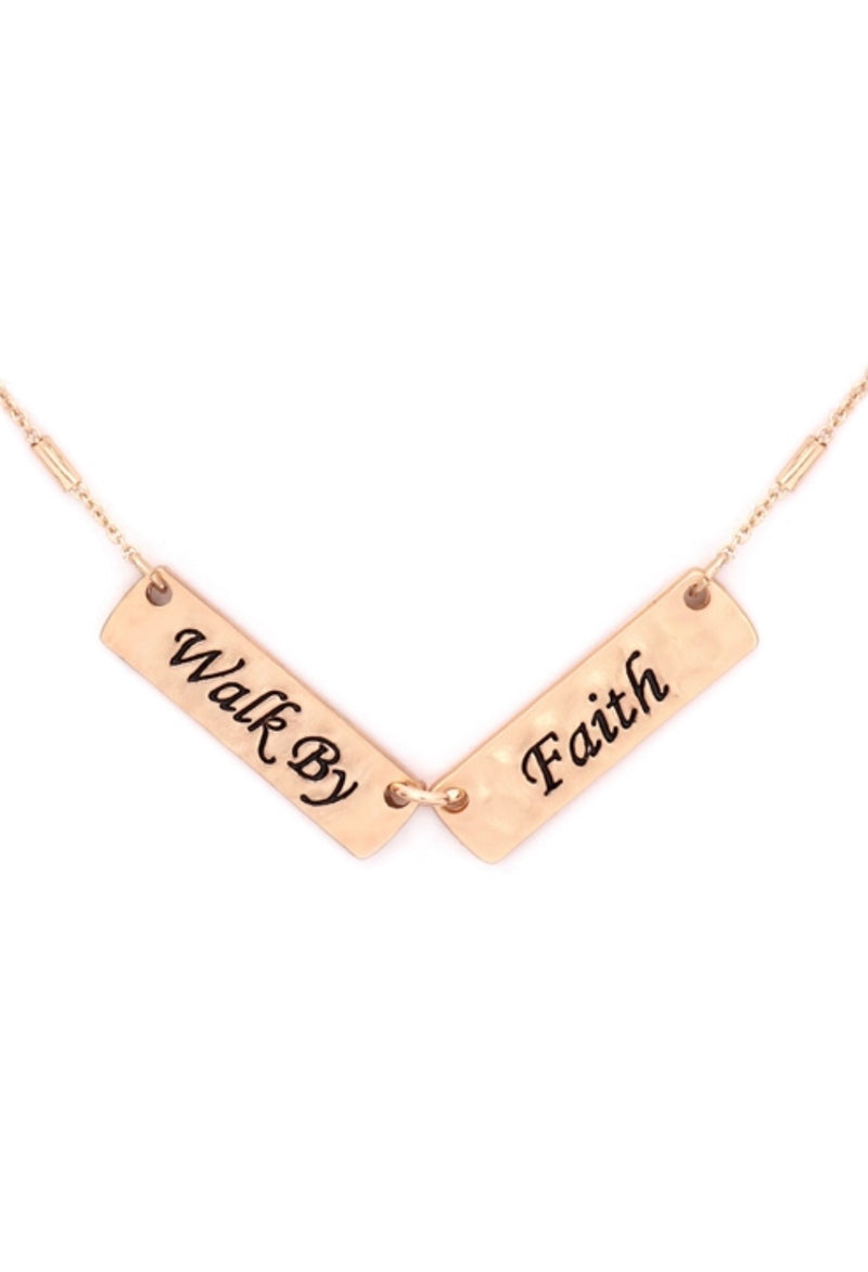 Walk By Faith Double Charm Pendant