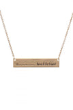 Love and Be Loved Bar Necklace