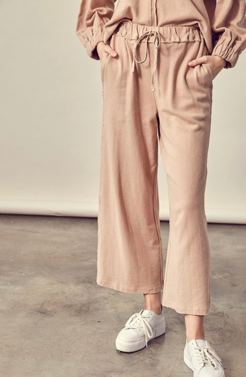 Taupe Cut Edge Sweatpants