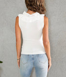 Ruffle Ribbed Tank Top