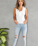 Ruffle Ribbed Tank Top