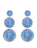 Raffia Round Drop Link Earrings