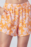 Orange and Blush Floral Shorts