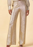 Metallic Foil Wide Leg Pants