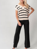 High Rise Ribbed Knit Pants
