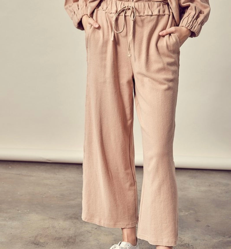 Taupe Cut Edge Sweatpants