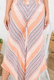 Multi Stripe Asymmetrical Linen Pants