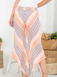 Multi Stripe Asymmetrical Linen Pants