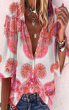 Boho Print Silky Top