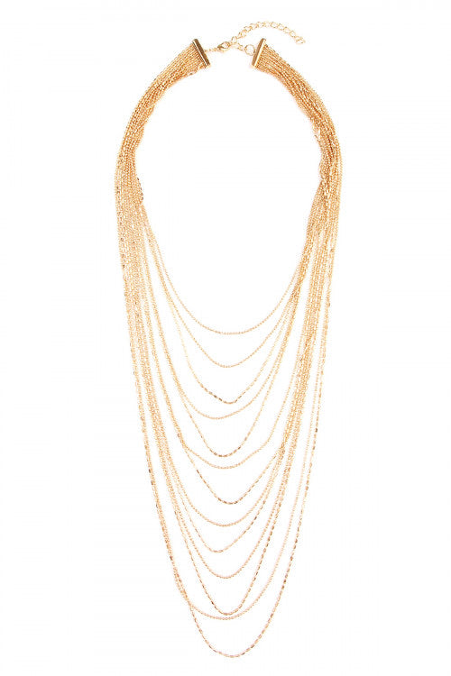 Long Layers of Gold Necklace