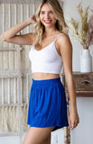 Royal Blue Flowy Gauze Shorts