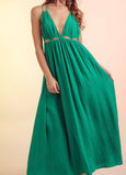 Kelly Green Cut Out Maxi Dress