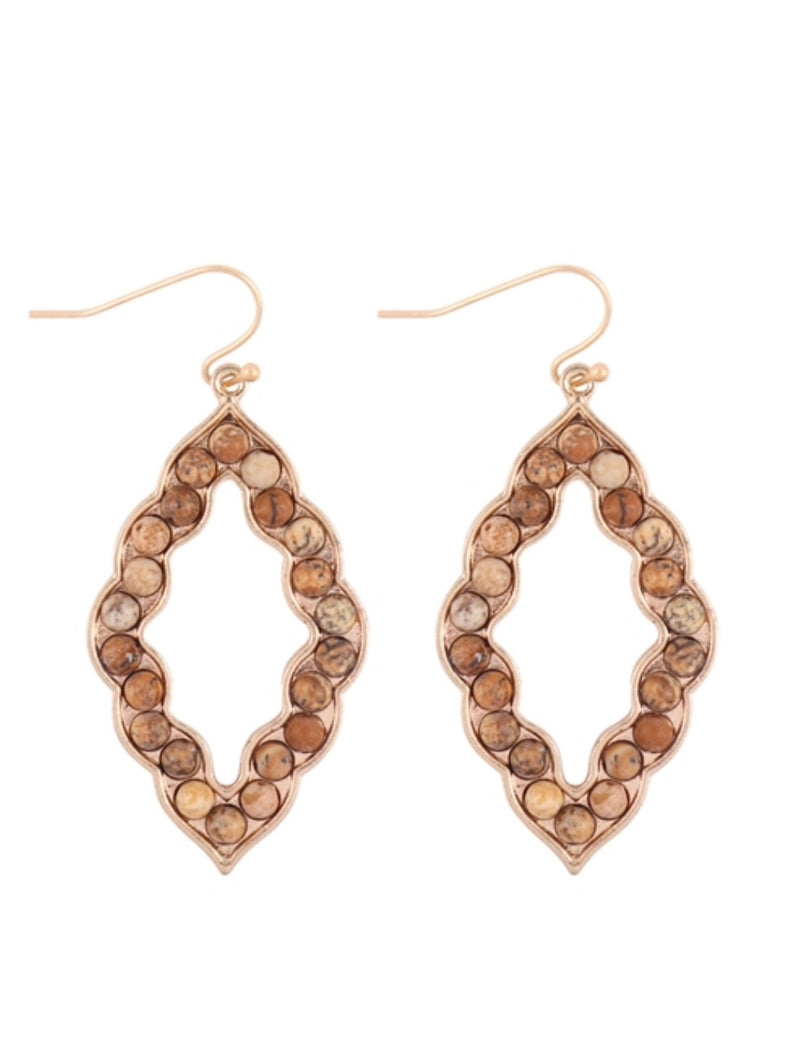 Marquise Natural Stone Earrings