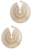 Gold Filigree Fan Earrings