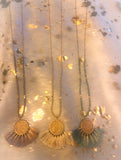 Long Gold Medallion Tassel Necklace
