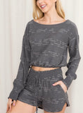 Charcoal Smocked Lounge Set