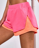 Color Block Side Slit Shorts
