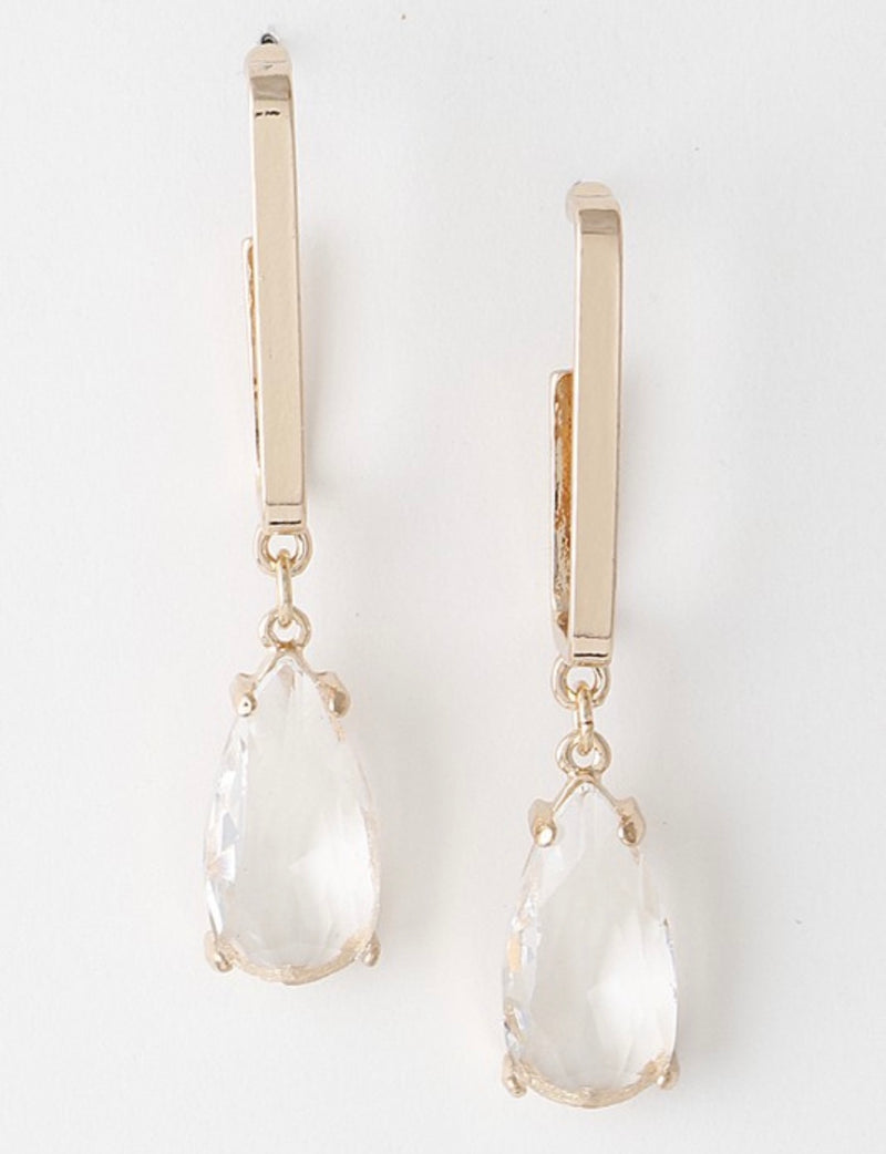 Crystal Teardrop Dangle Earrings