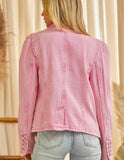 Candy Pink Denim Jacket