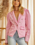 Candy Pink Denim Jacket