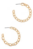 Chain link Hoop Earrings