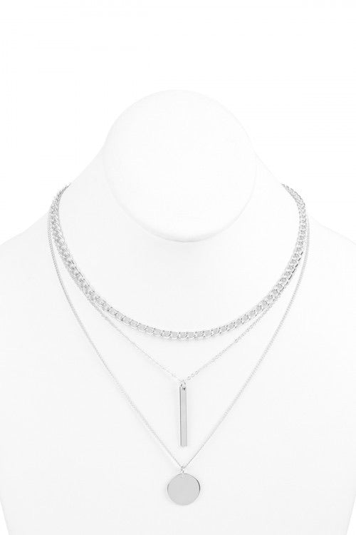 Silver Three Tiered Necklace