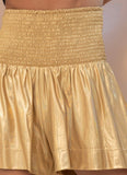 Metallic Gold Smock Shorts