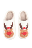 Reindeer Fuzzy Slippers