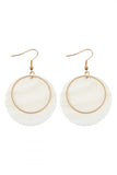 Seashell Gold Overlay Earrings