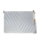 Chevron Quilted Clutch Bag