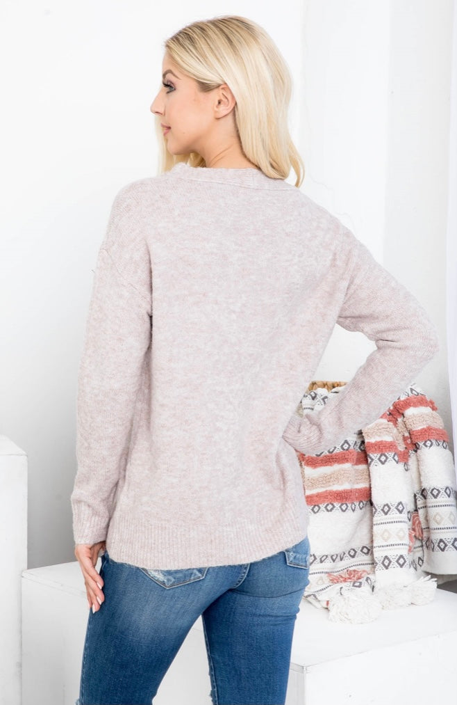 Tan Two Toned Sweater