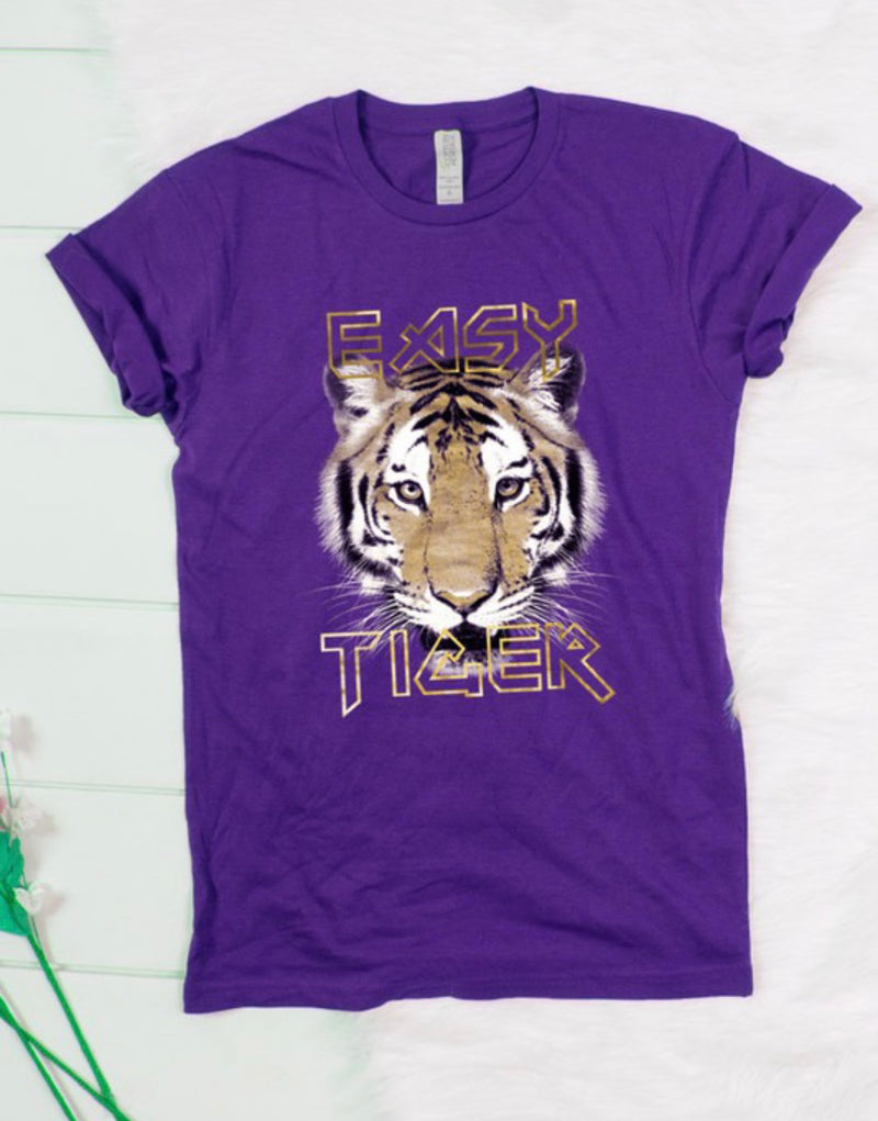 Easy Tiger Gold Foil Face Top