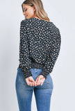 Dalmatian Black Tan Smock Top