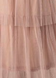 Blush Tulle Layered Maxi Dress