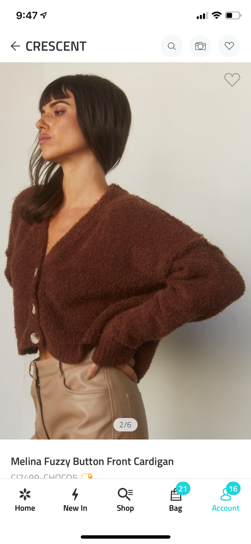 Fuzzy Pine Button Cardigan
