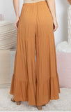 Camel Tiered Palazzo Pants