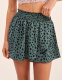 Olive Tulip Hem Shorts