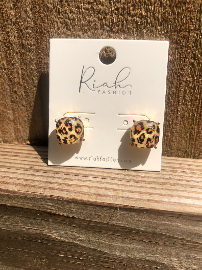 Popular Printed Stud Earrings