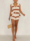 Stripe Sweater knit lounge Set