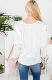 White Dolman Sleeve Baggy Top